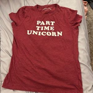 Part time unicorn shirt size large